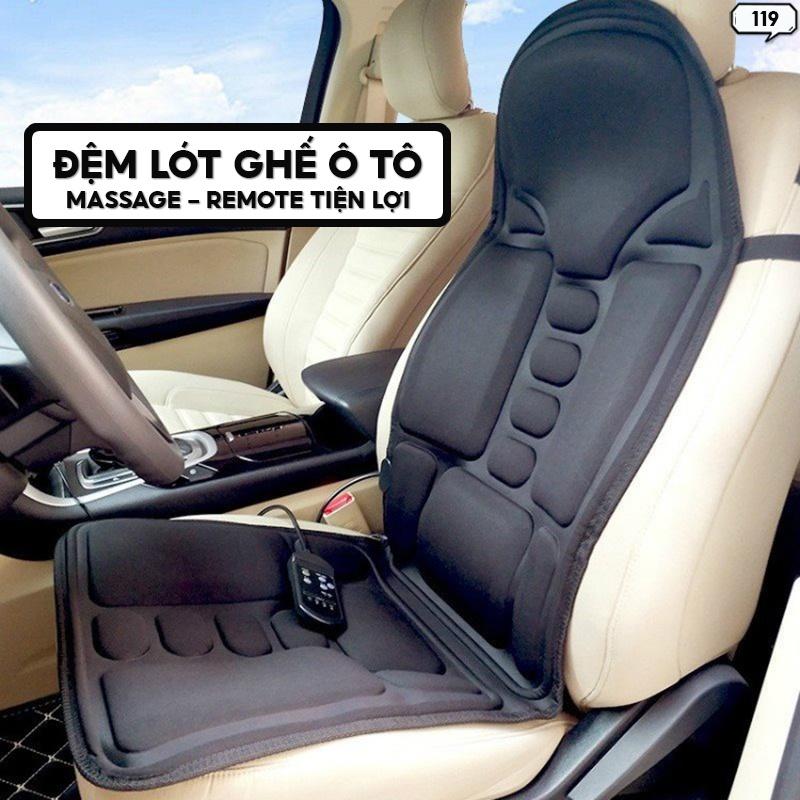 Đệm Massage Lót Ghế Xe Ô Tô Maxta Toàn Thân Có Remote Đi Kèm Gấp Gọn Tiện Lợi 119