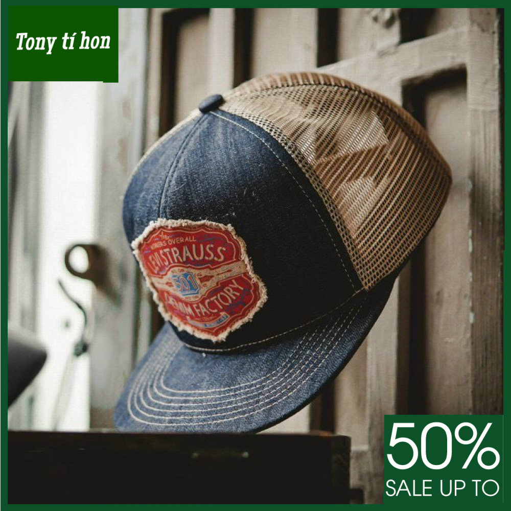 Tony tí hon - Mũ/nón kết lưỡi trai Snapback L.V cổ điển phối lưới cá tính thời trang nam nữ cao cấp màu xanh