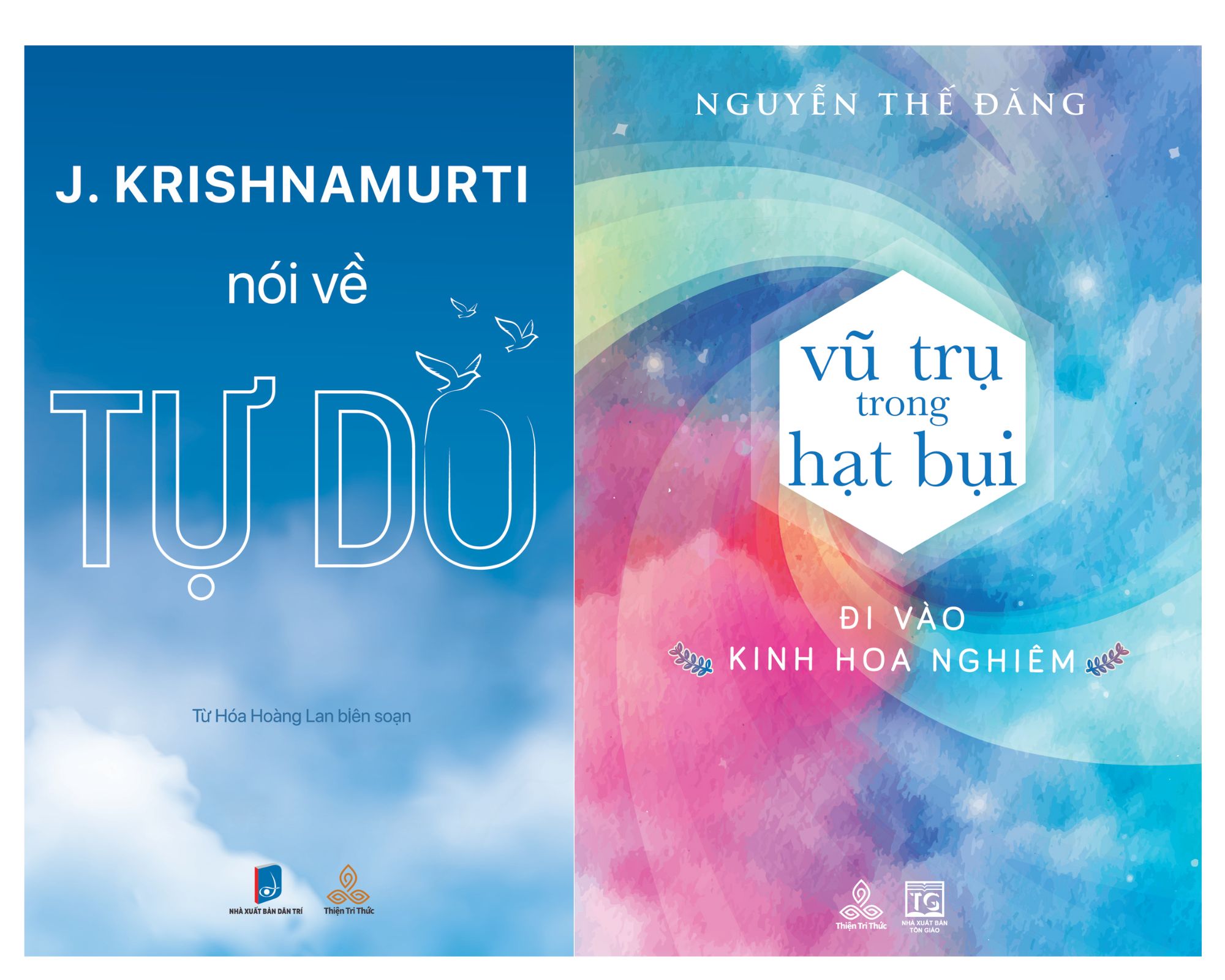 combo sách Krishnamurti Nói Về Tự Do và Vũ Trụ Trong Hạt Bụi