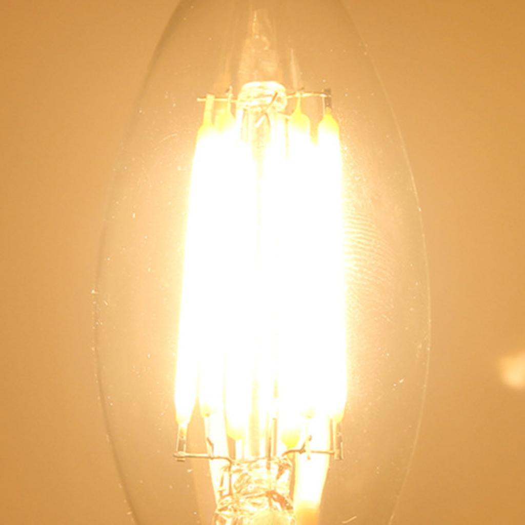 LED Filament Candle Light Bulb For Chandelier Ceiling Light A-Warm White 2W