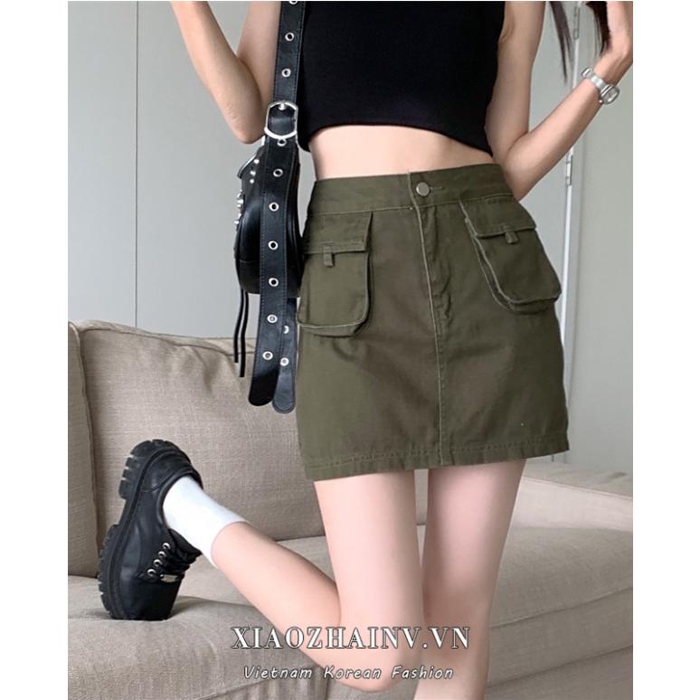 Váy denim Ngắn Lưng Cao Thời Trang Mùa Hè Dành Cho Nữ