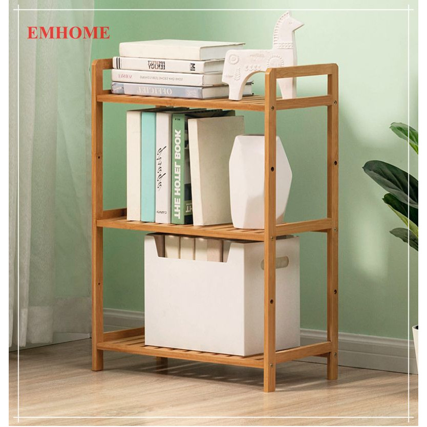 Tủ Sách/Kệ Để Sách EMHOME  KS1 3 Tầng Kích Thước 70x50x25cm- Hàng Chính hãng