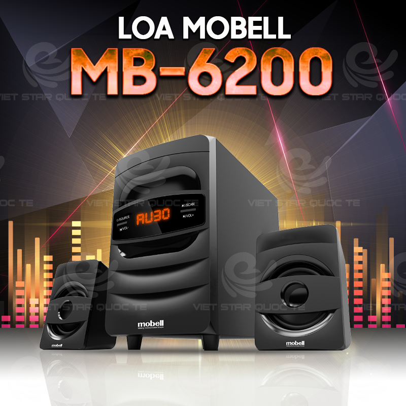 Loa Vi Tính Mobell MB-6200 Hỗ Trợ Bluetooth Kèm Remote - Hàng Chính Hãng