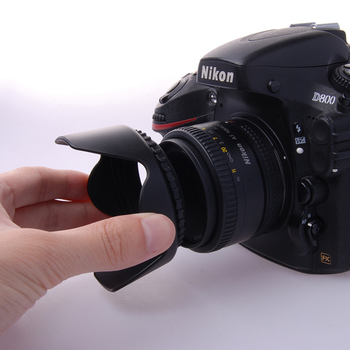 Lens hood - Loa che nắng hoa sen vặn ren ống kính máy ảnh Phi 58mm