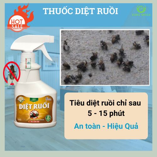 Thuốc diệt ruồi sinh học KingBio - diệt ruồi vàng, ruồi cánh bướm, ruồi giấm - Không độc hại hiệu quả 100%