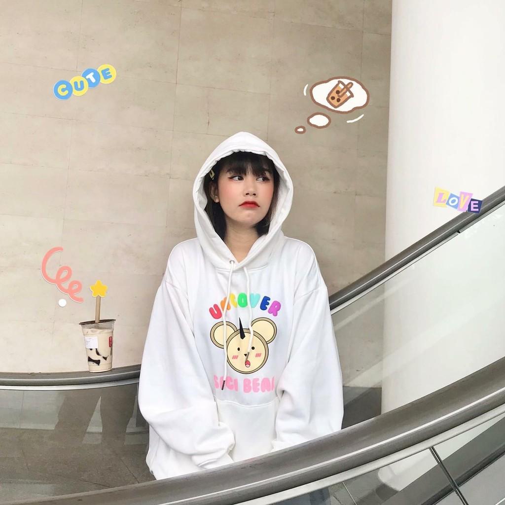 Áo Hoodie Nỉ Bông UNCOVER SICI BEAR Unisex