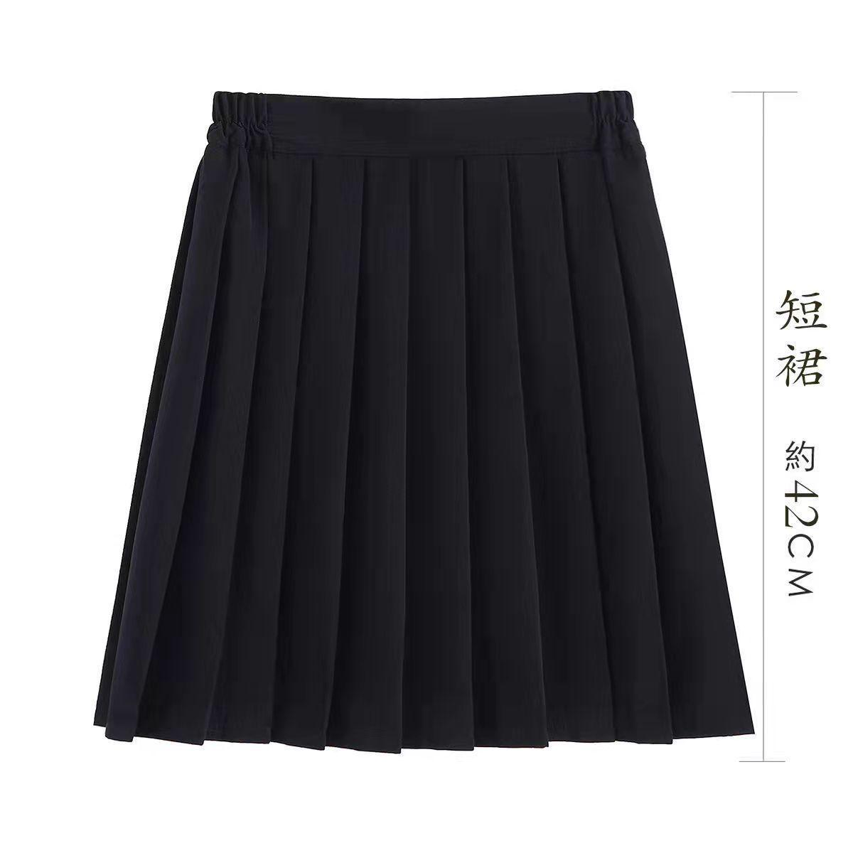 CHENGRUI Váy nửa người xuân thu, váy xếp nếp, váy chữ A, váy ngắn thắt lưng, váy dài trung bình.