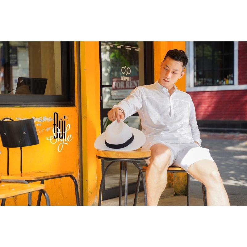 ÁO ĐŨI CỔ TÀU DÀI TAY - DÁNG CHUI 3 CÚC NGỰC