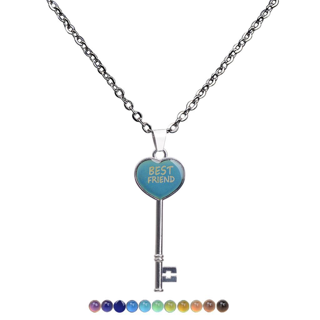 Fashion Funny Mood Change Color Key Pendant Necklace Jewelry