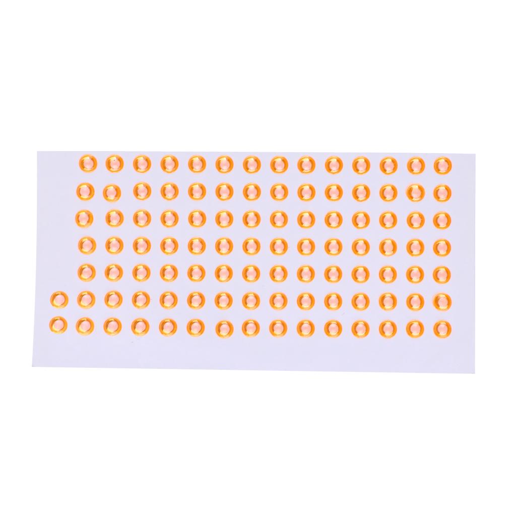 100 Pieces Fishing Lure Eyes Lifelike Yellow Self Adhesive Eyes Fishing Eyes