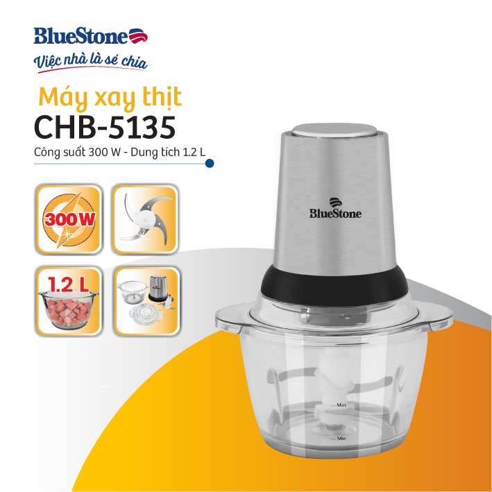 Máy Xay Thịt Bluestone CHB-5135, 300W-1.2Lit , Hàng chính hãng