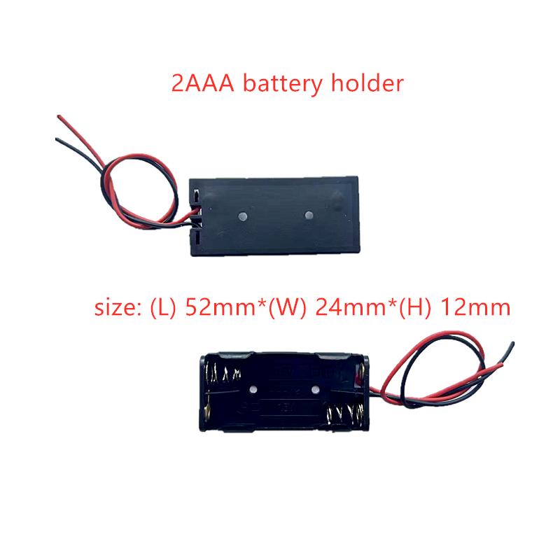 5 CHIẾC Khe Cắm 1/2/3/4 Hộp Pin AAA Hộp Pin Hộp Đựng Pin AAA Có Dây Dẫn Với 1 2 3 4 Khe Cắm AAA thả Màu sắc: 3AAA 10 CHIẾC