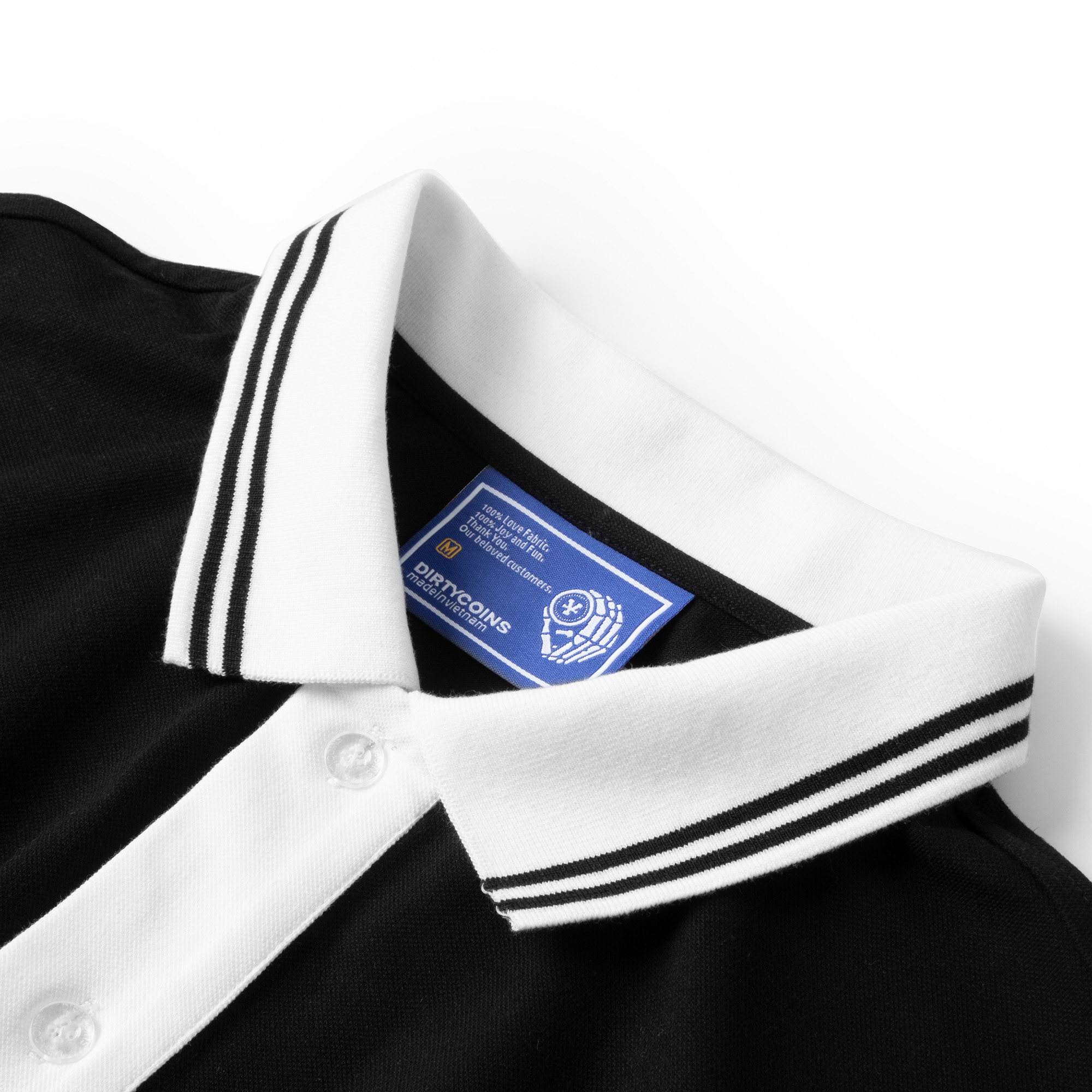 Áp Thun DirtyCoins Culture Polo - Black/Cream
