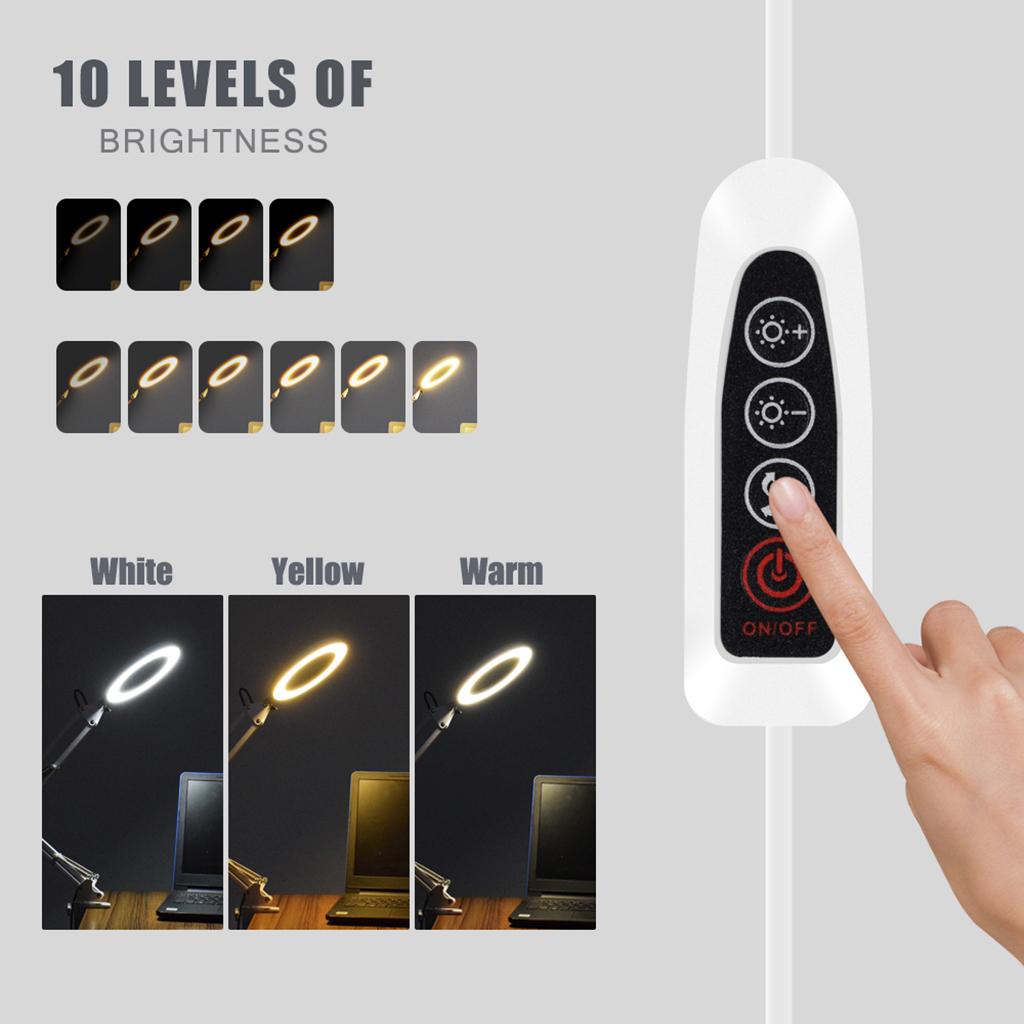 Đèn LED 10.2 inch/ 26cm có thể điều chỉnh độ sáng hỗ trợ quay video ban đêm đi kèm kẹp cố định điện thoại