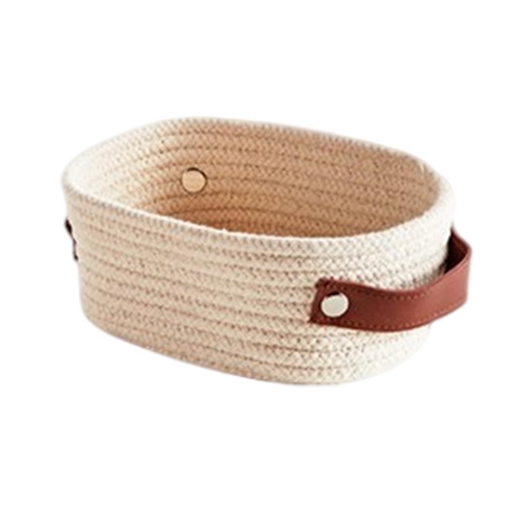 Hand Woven Storage Basket Home Decor Kids Toy Organize Basket for Bathroom