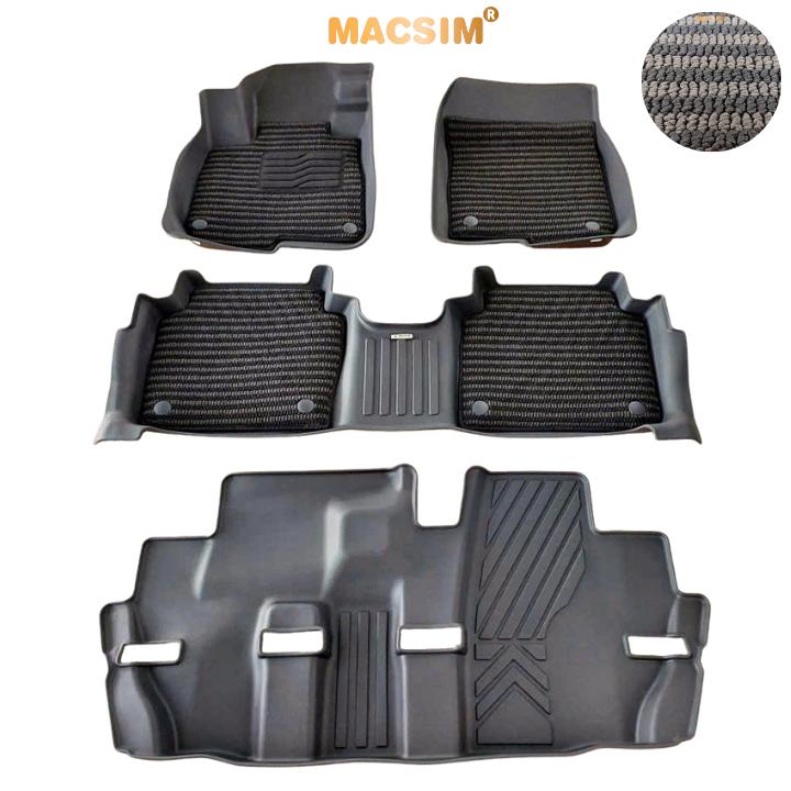Thảm Lót Sàn 2 Lớp TPE Macsim CRV 2017-2022 Chuẩn Form, Bền, Không Mùi (sd3 xám đen ct)