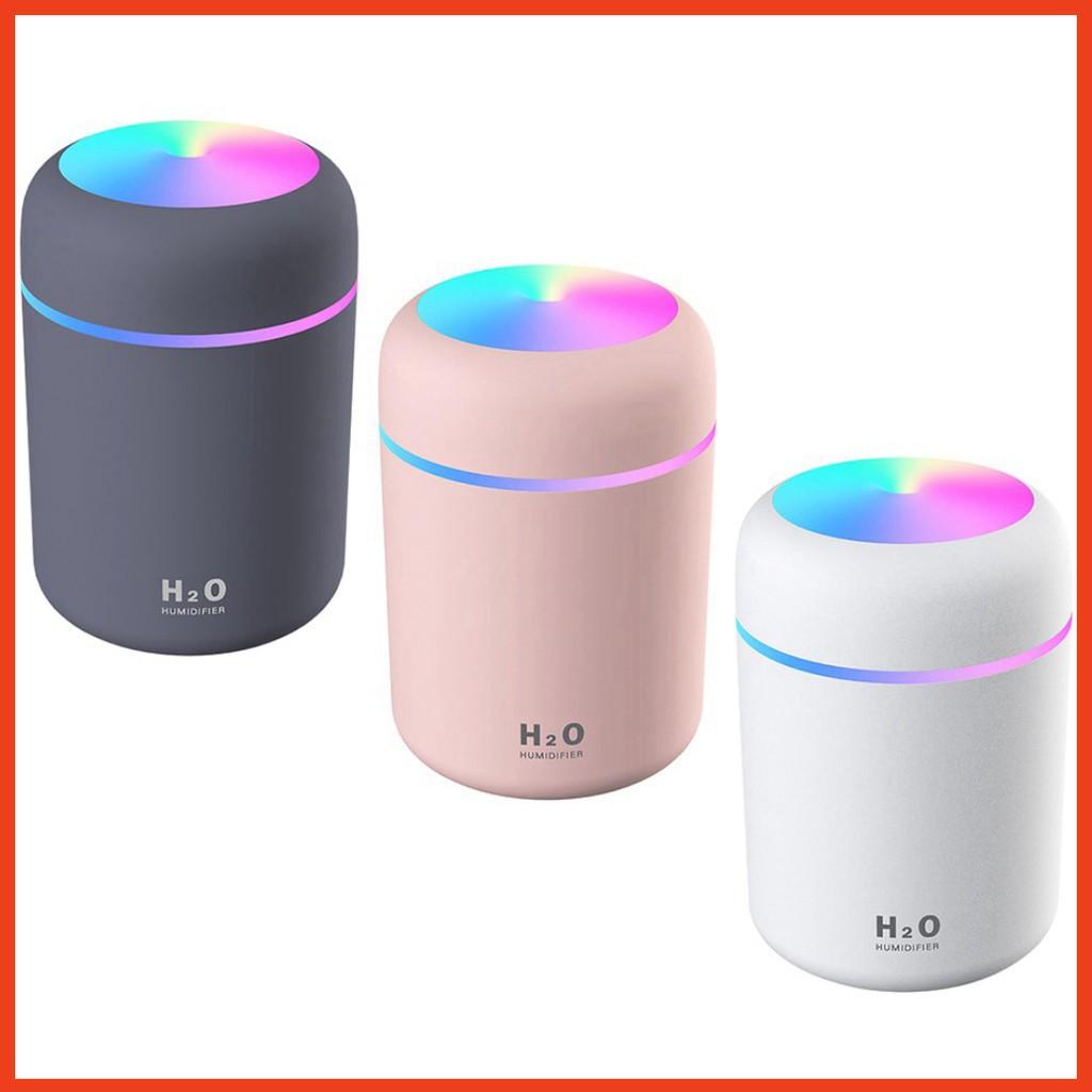 Máy Phun Sương tạo độ ẩm không khí mini có đèn LED màu cầu vồng H2O MIGU.VN