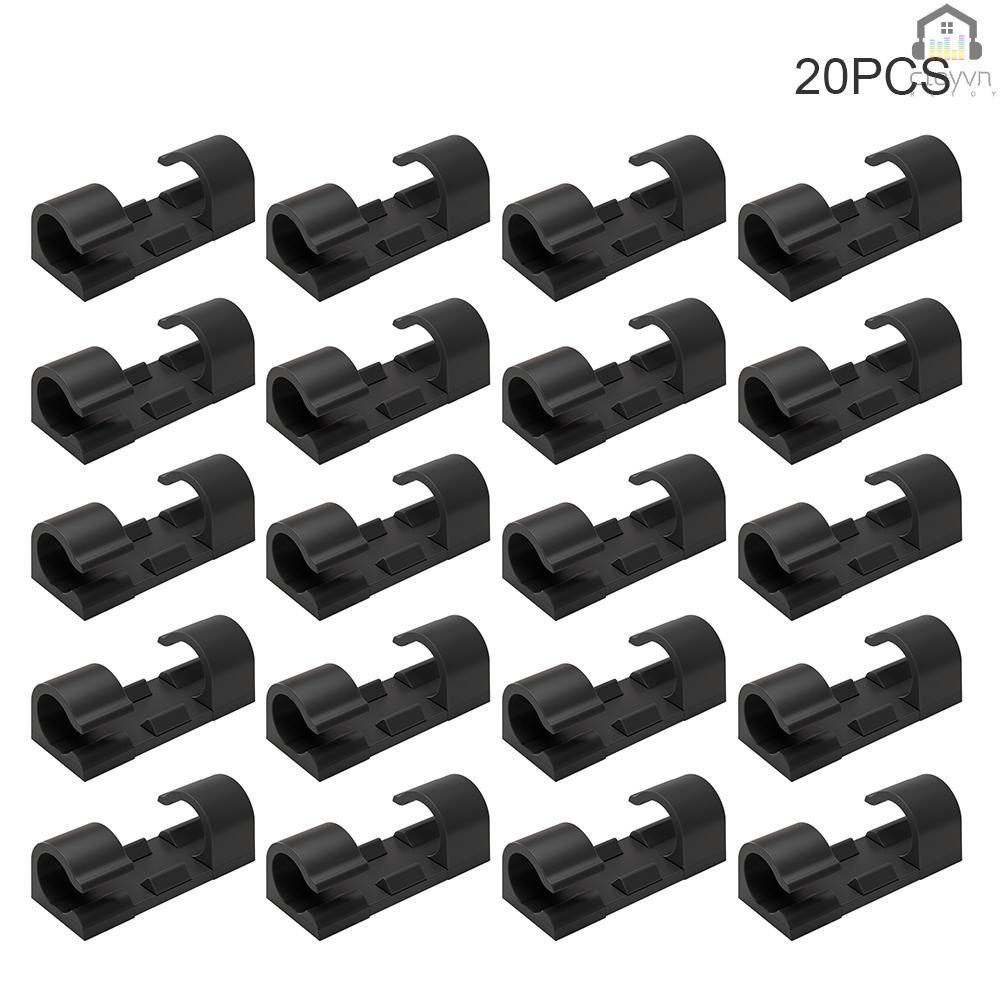 Set 20 kẹp giữ dây cáp tự dính tiện dụng