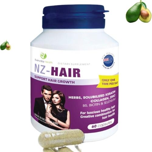 Viên uống hỗ trợ giảm rụng tóc giúp tóc mọc nhanh phục hồi tóc hư tổn Everyday Health NZ - Hair hộp 60 viên