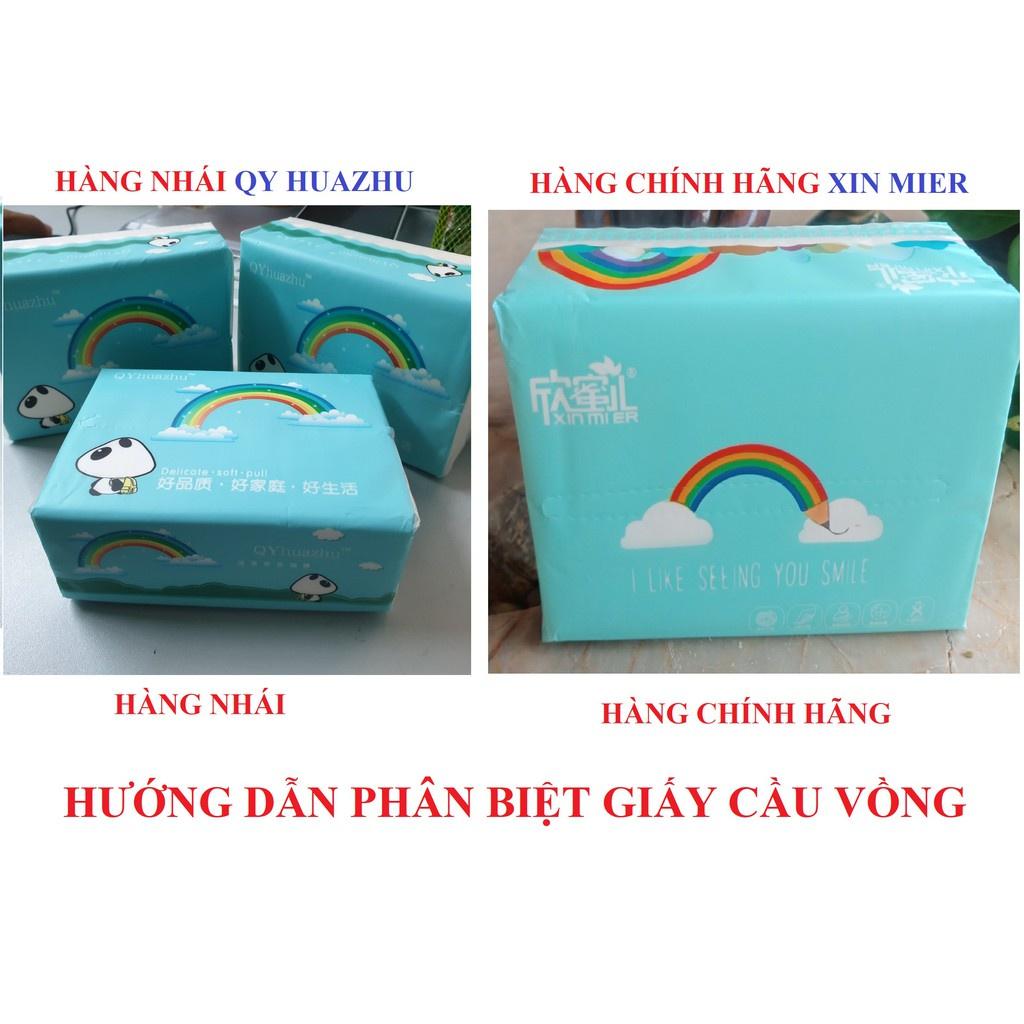 Thùng 30 gói giấy ăn cầu vồng siêu dai, mềm mịn