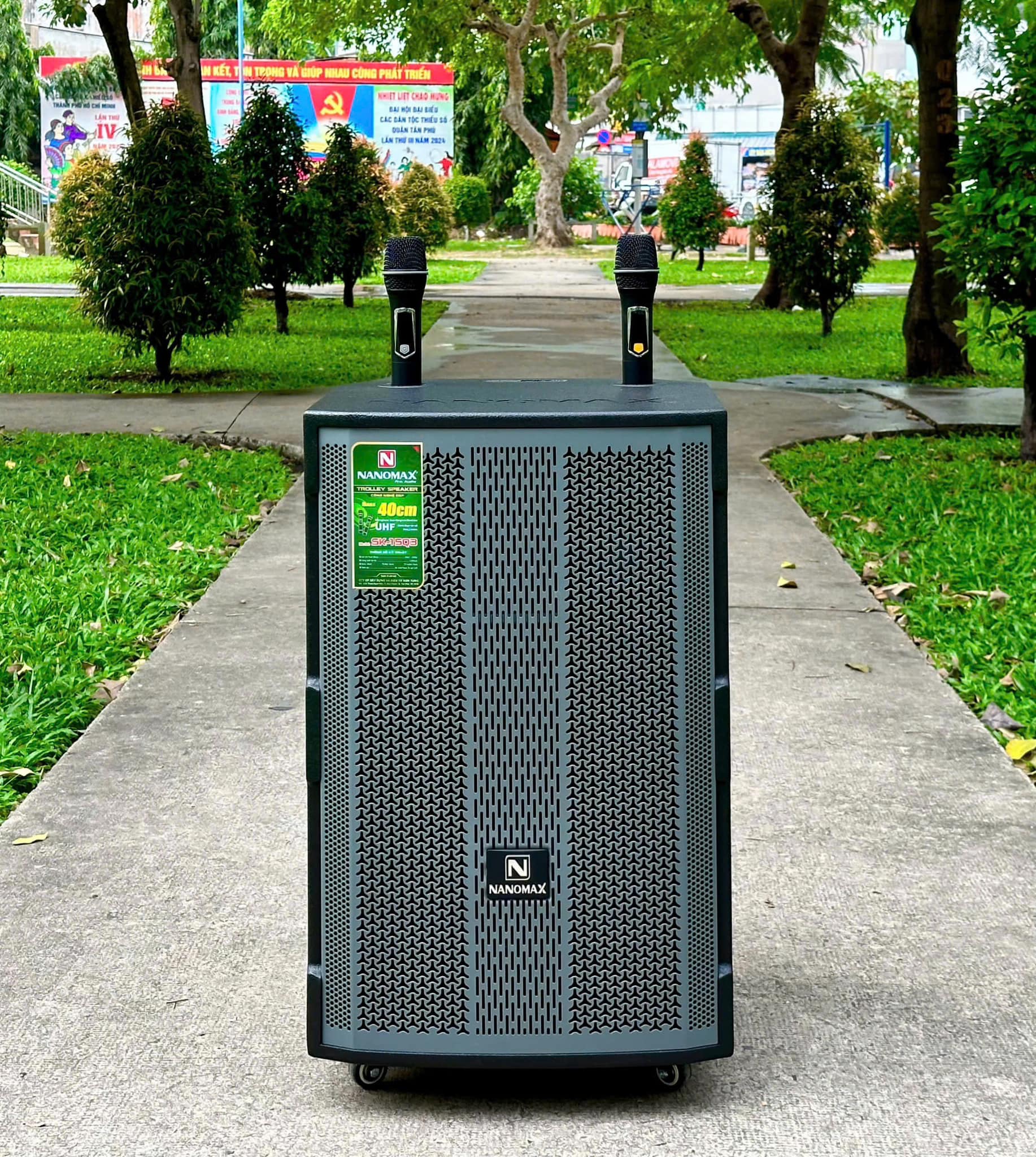 Loa Karaoke 4 tấc Nanomax SK-15Q3 570W Loa 3 đường tiếng. Hàng chính hãng
