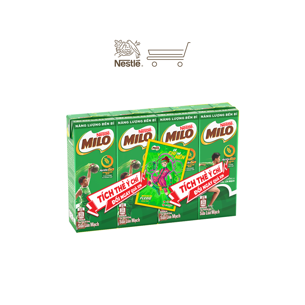 KHUYẾN MÃI SĂN THẺ ĐỔI QUÀ Sữa Nestlé MILO Thùng 48 hộp x 180ml