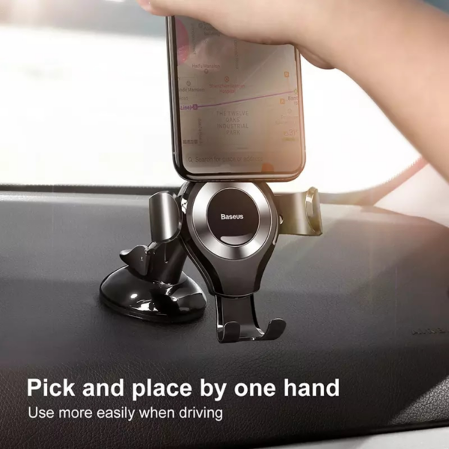 [Hàng Chính Hãng] Bộ đế giữ điện thoại dùng trong xe hơi Baseus Osculum Type Gravity Car Mount (Hút chân không, Gắn Táp lô xe) LV374