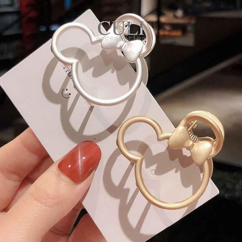 Kẹp tóc, Kẹp gấp, Kẹp tóc càng cua kim loại/ Kẹp tóc hình chuột Mickey xinh xắn, style Hàn Quốc cho nữ