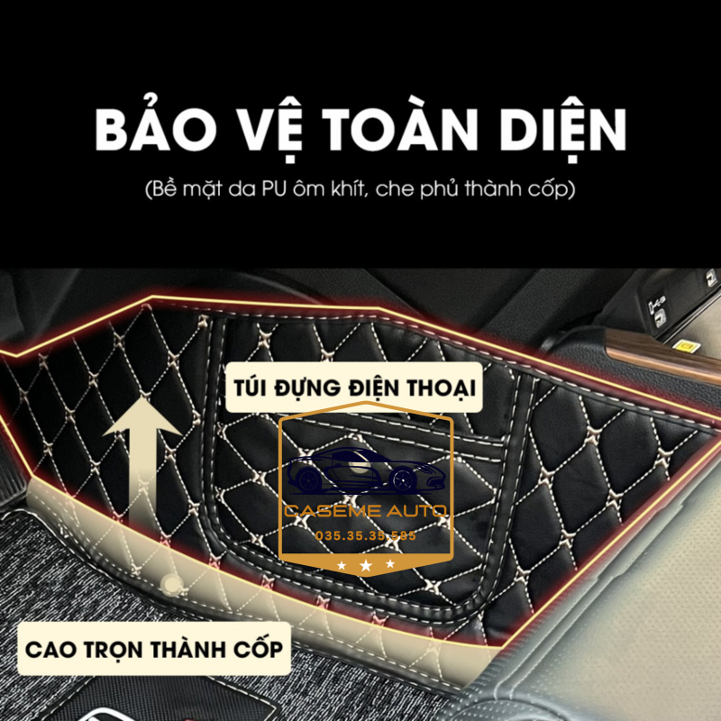 [FORD ECOSPORT] Thảm Trải Sàn, Lót Sàn Ô Tô 5D 6D Thiết Kế Theo Xe FORD ECOSPORT 2021 Chống Nước, Không Mùi - MẪU QUẢ TRÁM - Hàng Chính Hãng