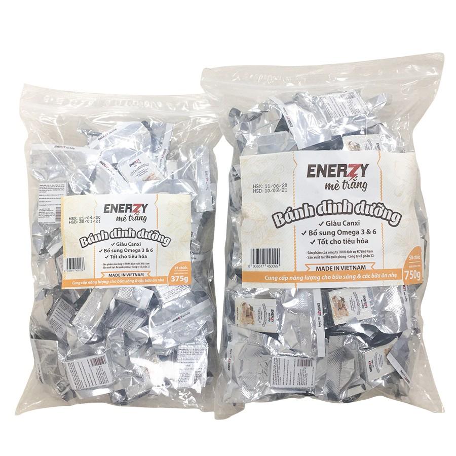 Lương khô dinh dưỡng Enerzy - vị Mè trắng (gói 375gram - 25 viên)