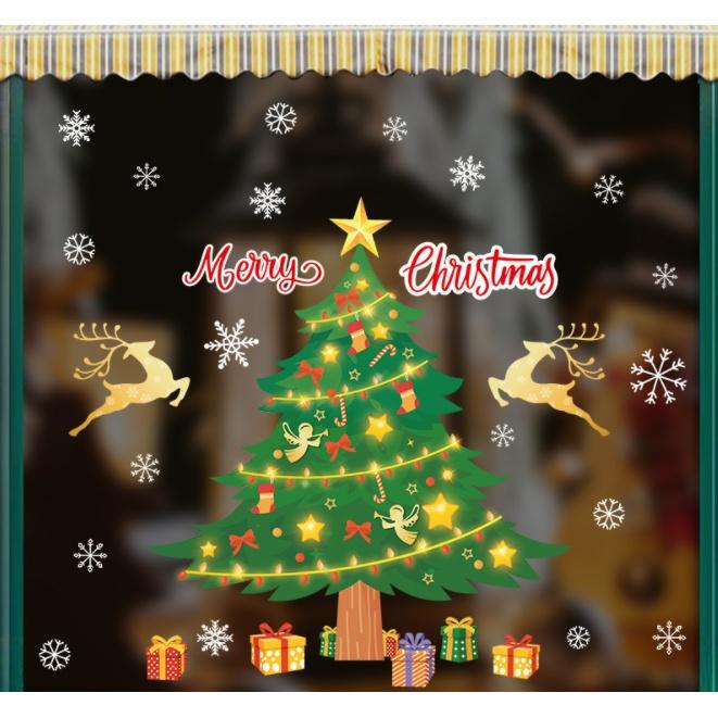 Decal trang trí Noel Hít Tĩnh Điện - Cây thông noel đặc sắc