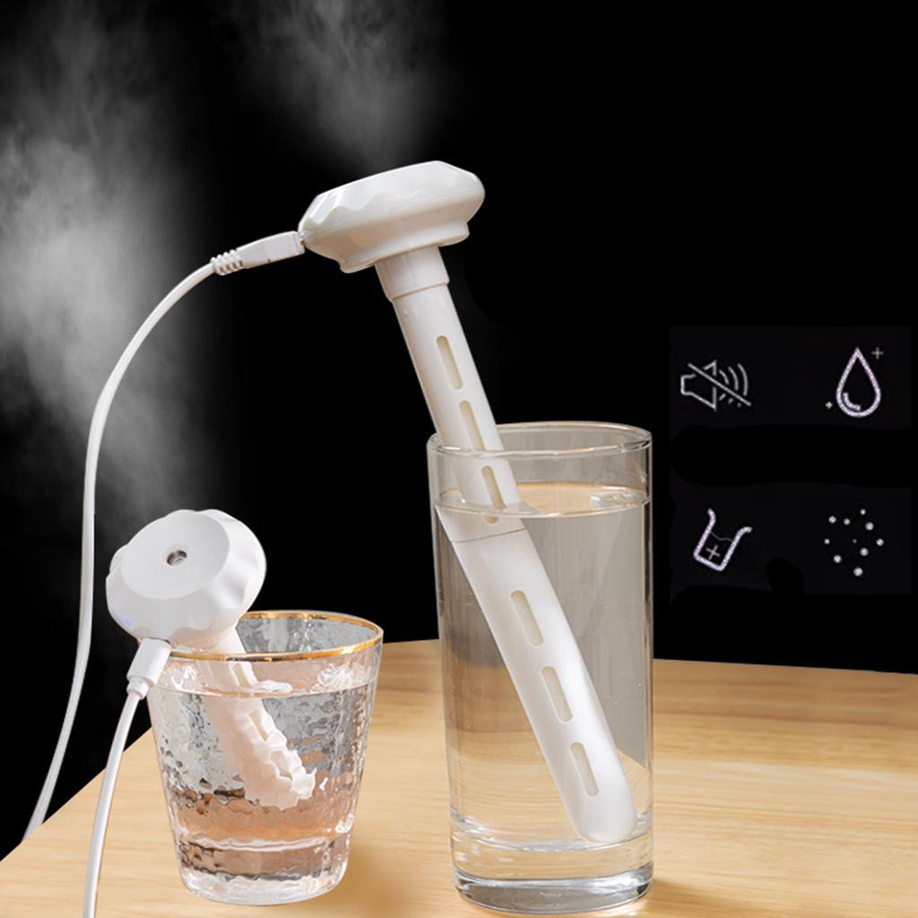 Portable Air Humidifier Bottle Mist Maker Stick LED Light For Home Office