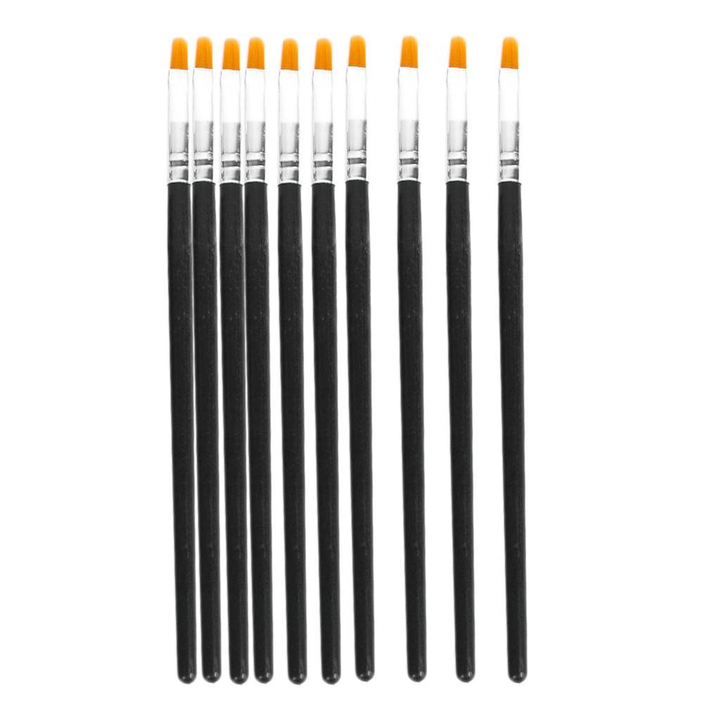 Flat Paint Brushes Set 10Pcs Art Paintbrushes for Kids/