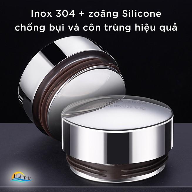 Chai Bình Lọ Đựng Dầu Ăn Nước Mắm Thủy Tinh Thông Minh Cao Cấp 800ml Nắp Inox 304 Đạt Chất Lượng Đức HADU