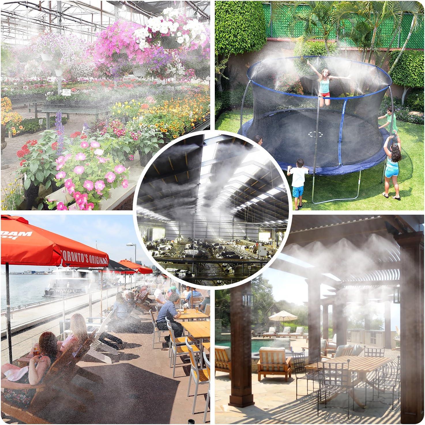 10 Đầu Phun Sương Bằng Đồng Thau Phun Sương Cho Hệ Thống Làm Mát Ngoài Trời, Tưới Cây Sân Vườn