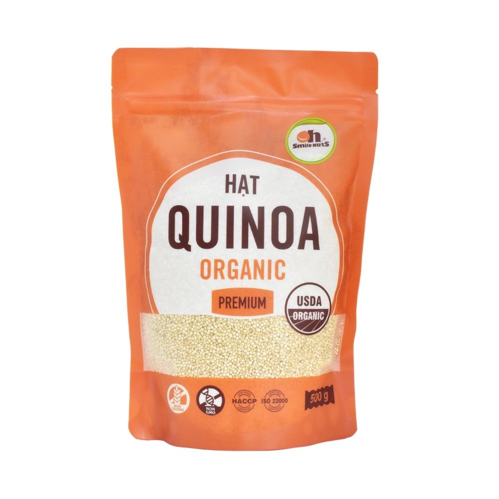 Hạt Quinoa Trắng Hữu Cơ Smile Nuts Túi 500g - Nhập Khẩu Từ Peru