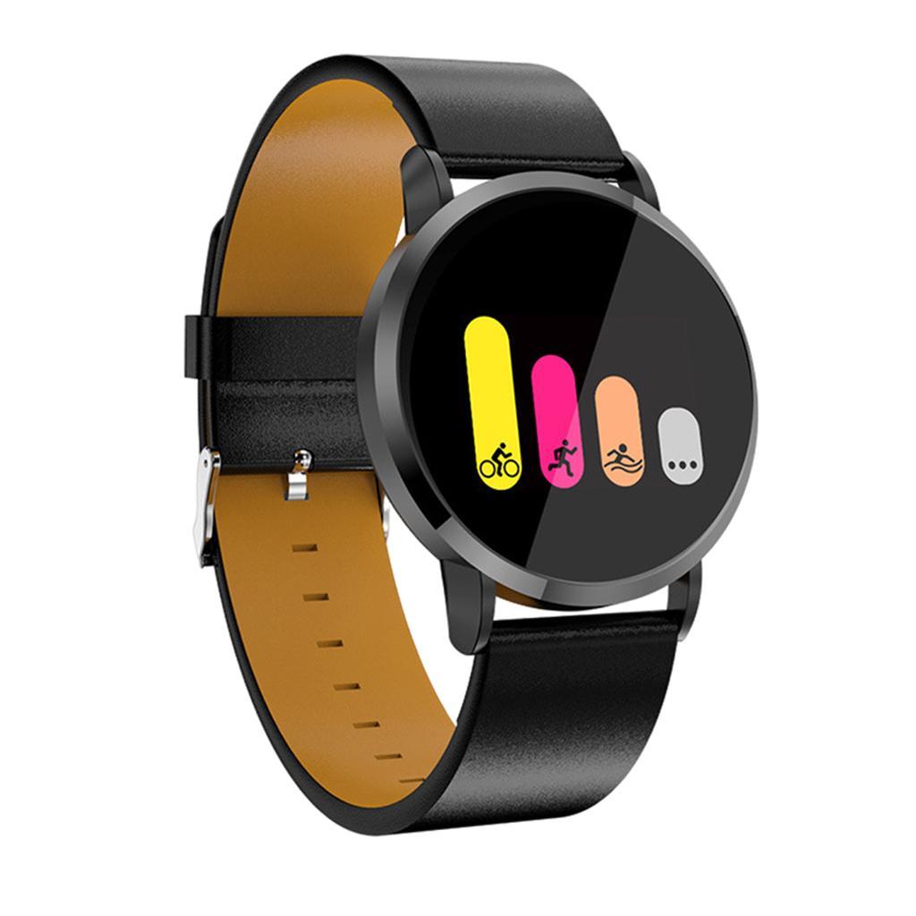 Many Sports Modes Pedometer Smartwatch for Black Strap