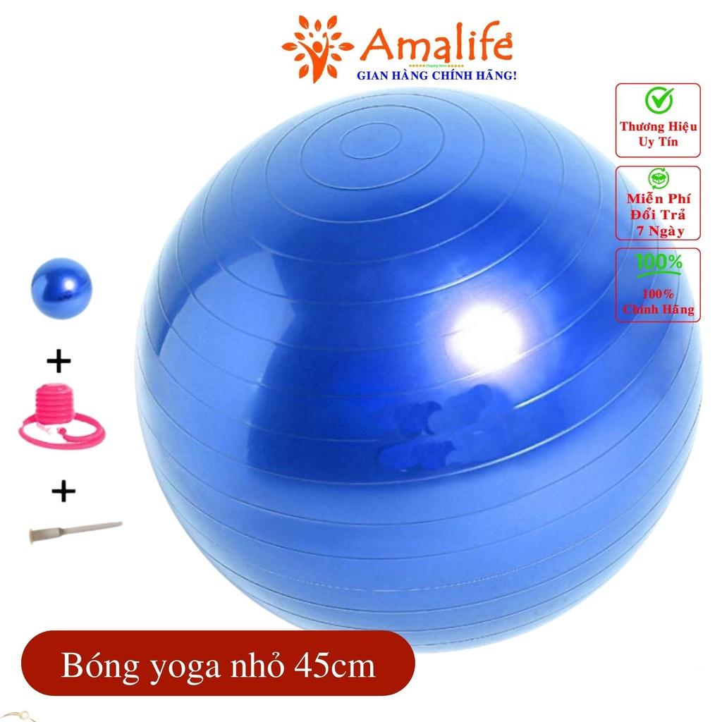 Bóng Tập Yoga 65Cm Cao Cấp Chống Nổ (Dày 2mm) - Tặng Kèm Bơm – Kim Bơm Bóng Dự Phòng - Chính Hãng Amalife