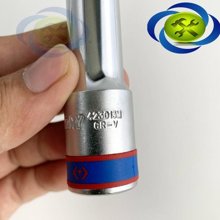Tuýp 13mm 1/2 Kingtony 423013M loại dài 77mm 12 cạnh màu trắng