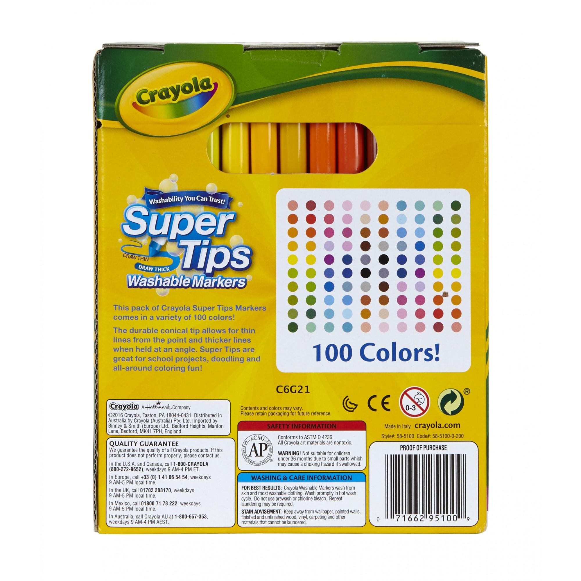 BÚT LÔNG TÔ MÀU NÉT MẢNH VÀ DÀY CRAYOLA 100 CÂY