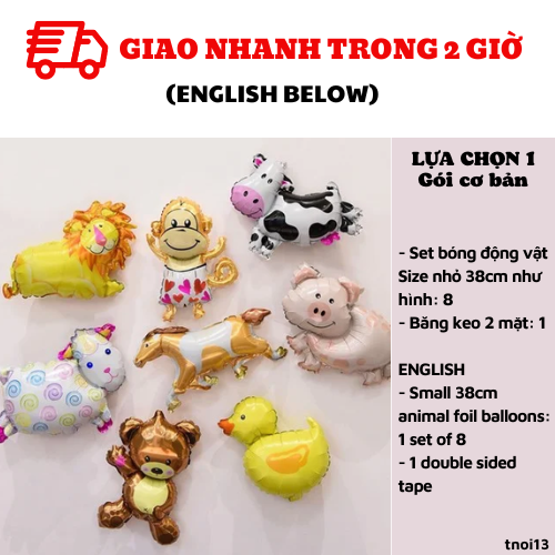 Set bong bóng động vật dễ thương Animal balloons Tnoi14