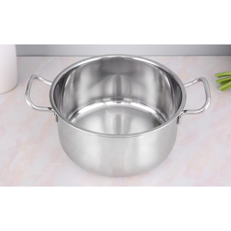 Nồi luộc gà inox 3 đáy sandwich cao cấp bếp từ FiveStar Standard tặng 1 muỗng canh ( 26cm / 28cm / 30cm )- nồi luộc gà bếp từ cao cấp