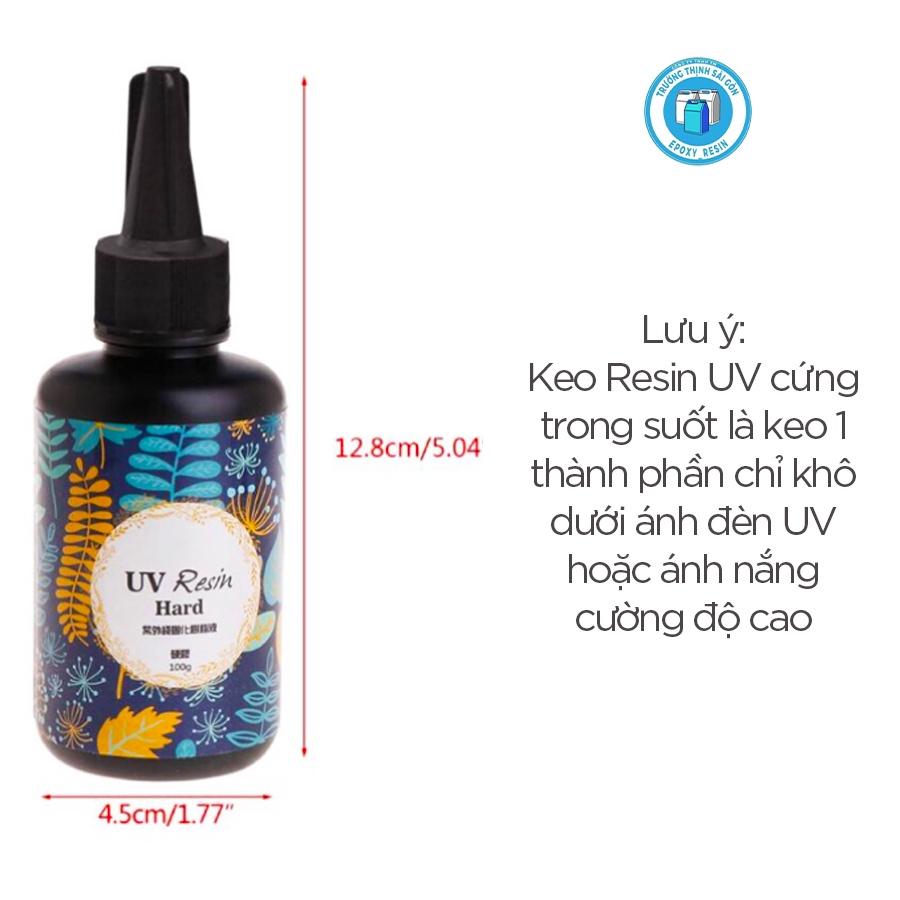 Keo UV Resin 100G Trong Suốt (Cứng) Làm Đồ Handmade, Trang Sức DIY - Trường Thịnh Sài Gòn