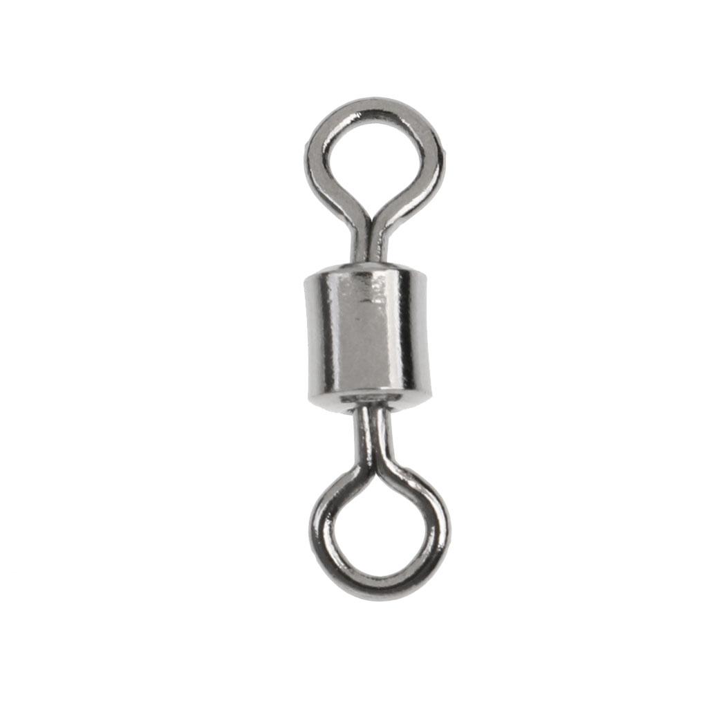 Ball Bearing Swivel Solid Rings Fishing Connector Ocean Boat Fishing Hooks