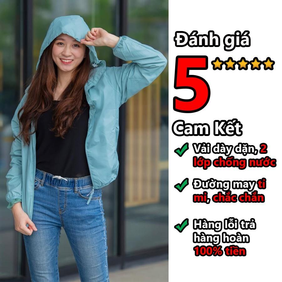 Áo Gió Nữ 2 Lớp Lót Lưới Siêu Phẩm Chống Nước Mùa Lạnh - Áo gió nữ 2 lớp kèm túi cuộn -ÁO GIÓ 2 LỚP CAO CẤP -Áo 2 lớp