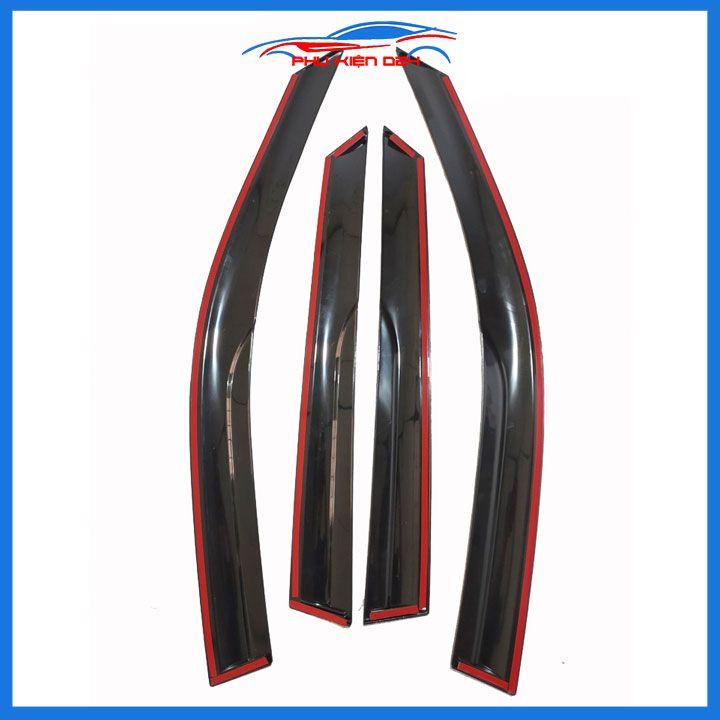 Vè che mưa cho xe ô tô Sonet 2021-2022-2023 vè đen/ chỉ inox bảo vệ trang trí xe