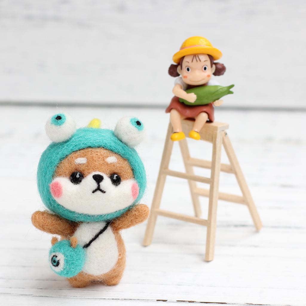 2 Pack Lovely Dog Needle Felting Kits Wool DIY Needlecraft for Beginners