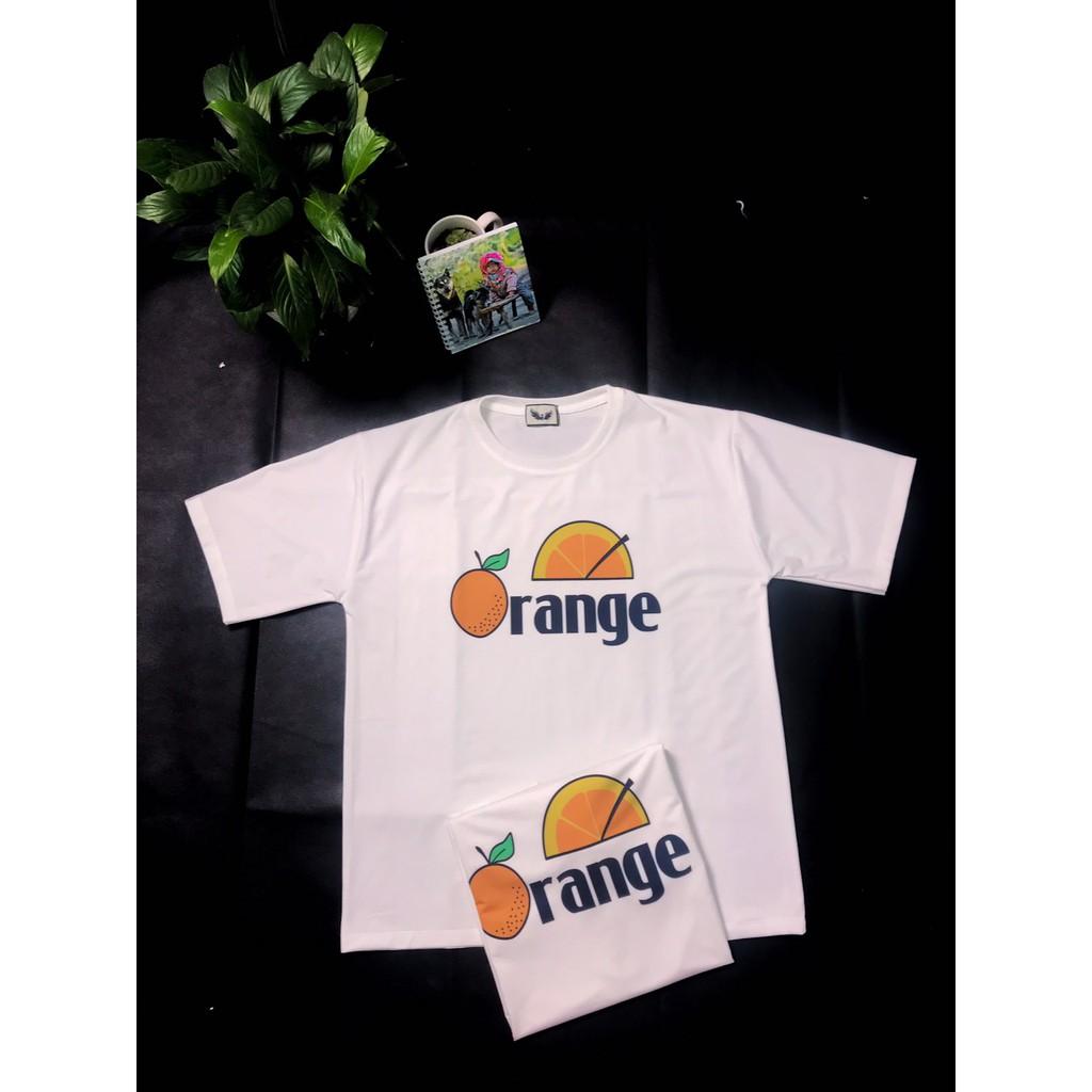 Áo Thun Unisex Form Rộng Tay Lỡ In Hình Orange