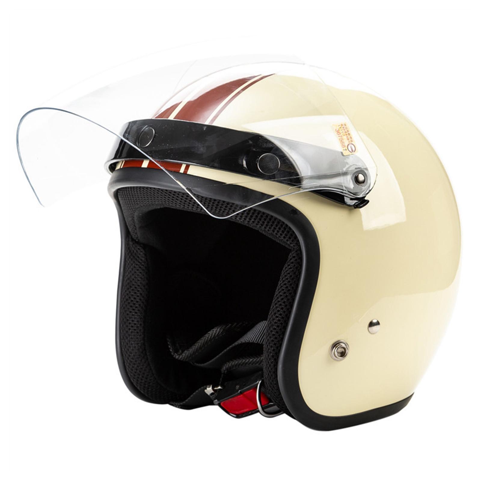 2xOpen Face Wind 3 Snaps Helmet Visor Wind Lens Universal Clear