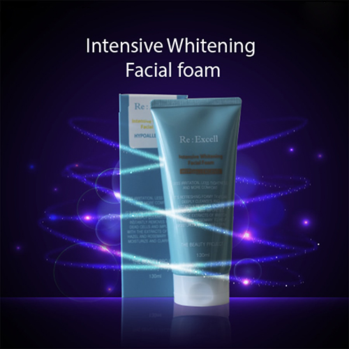 re excell intensive whitening facial foam
